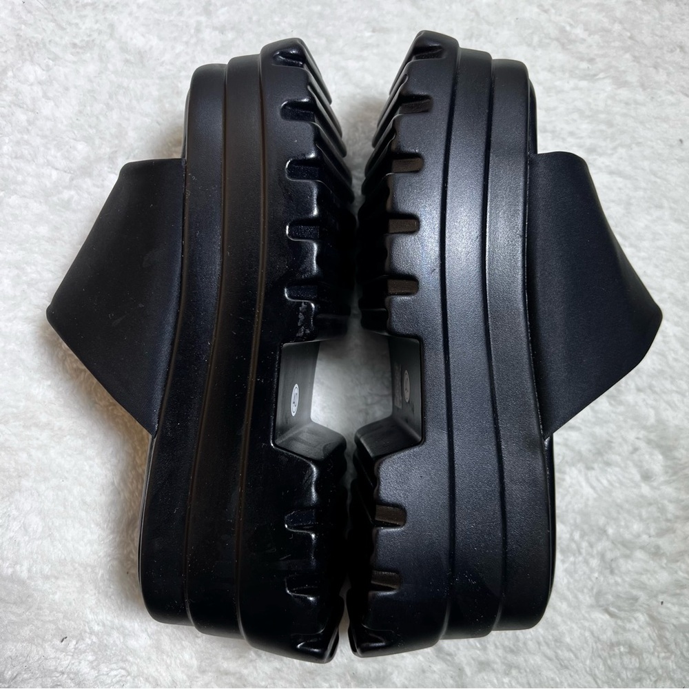 Black Chunky Platform Slide Sandals Size 40 - Picture 8 of 10
